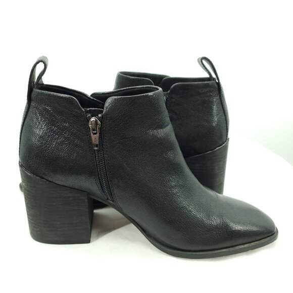 Vionic Lyssa Comfort Heeled Side Zip Ankle Boot 10 Black Leather - Picture 10 of 11